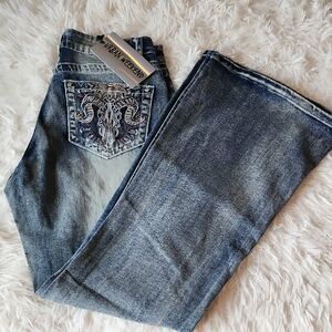 Urban Weekend Women's Blue Embroidered Pocket Jeans Brand New